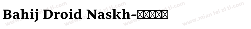 Bahij Droid Naskh字体转换